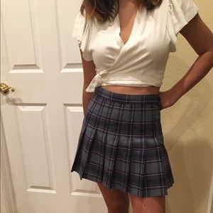 American Apparel Plaid Tennis Skirt
